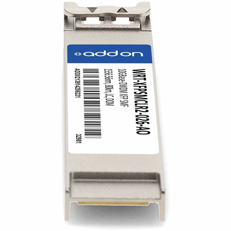 AddOn JDSU WRT-XFPSMCLR2-026 Compatible TAA Compliant 10GBase-DWDM 100GHz XFP Transceiver (SMF, 1556.56nm, 80km, LC, DOM)