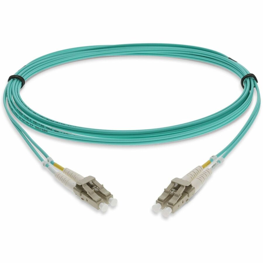 AddOn 7m LC (Male) to LC (Male) Straight Aqua OM4 Duplex LSZH Fiber Patch Cable