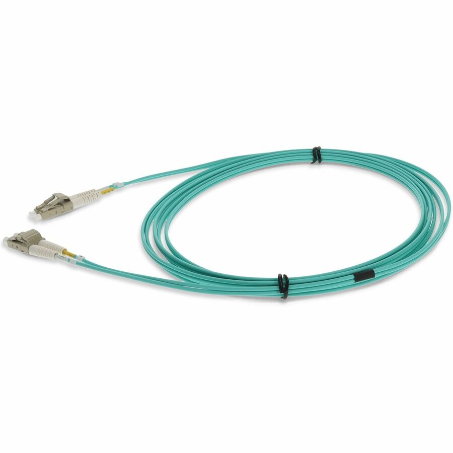 AddOn 7m LC (Male) to LC (Male) Straight Aqua OM4 Duplex LSZH Fiber Patch Cable