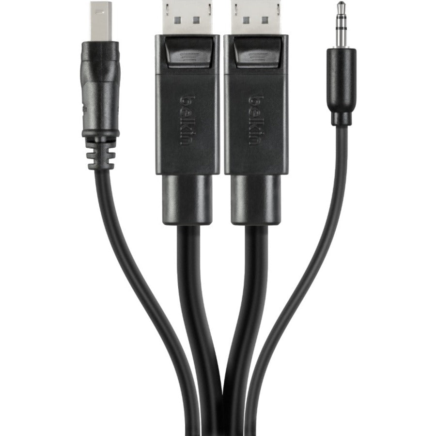 Belkin TAA DUAL DP/USB/AUD SKVM CBL, DP M/M; USB A/B, 10'