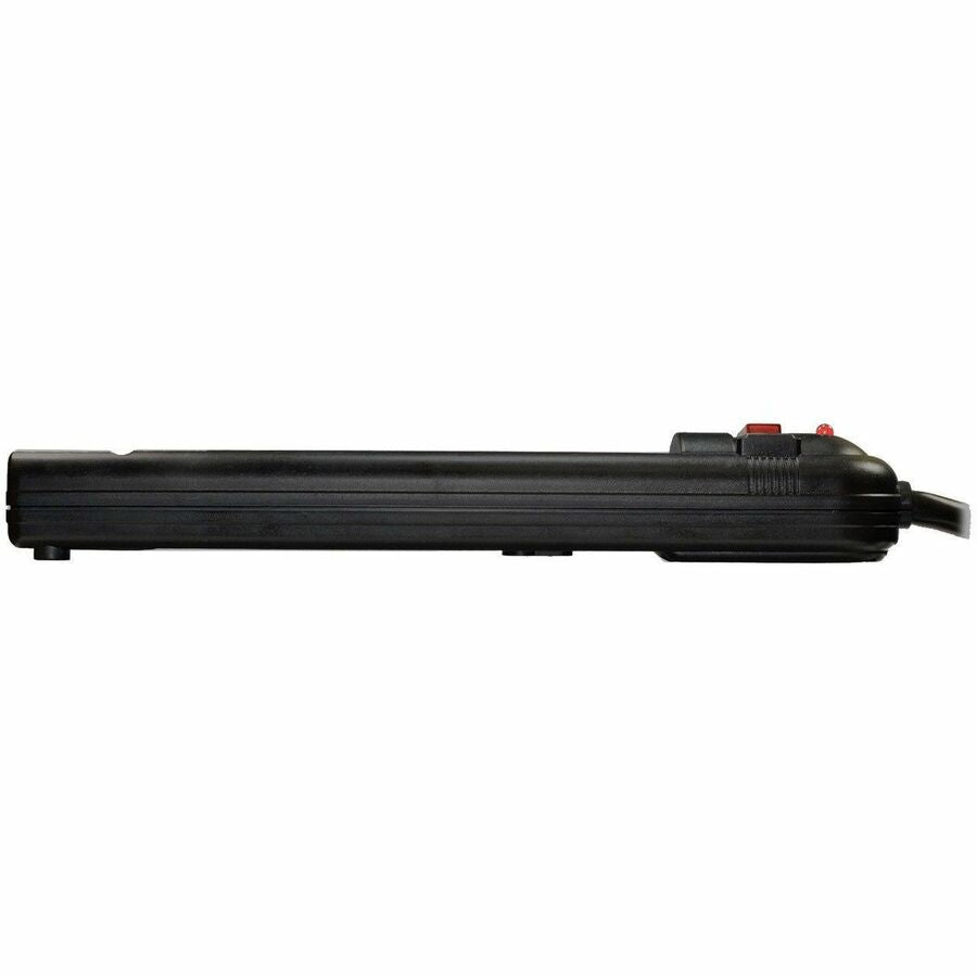 Weltron 6-Outlet Surge Protector, 10 ft, Black, Easily connect to a wall outlet with 10 ft cord, WSP-600PLF-10BK