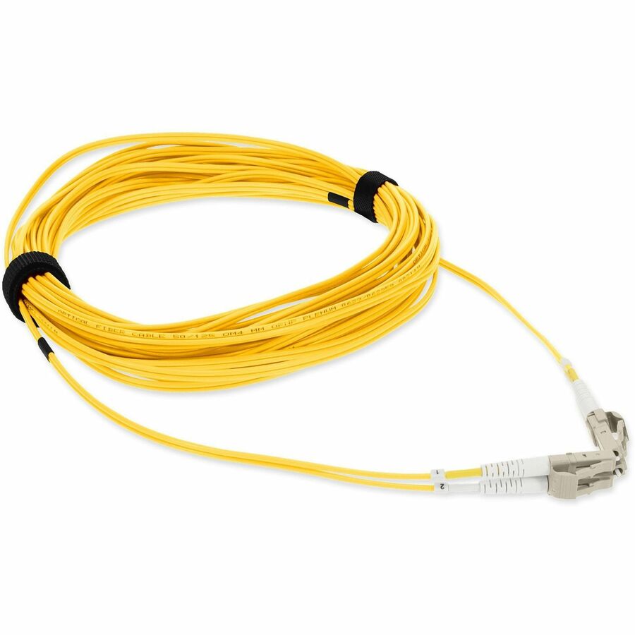 AddOn 5m LC (Male) to LC (Male) Yellow OM4 Duplex Plenum-Rated Fiber Patch Cable