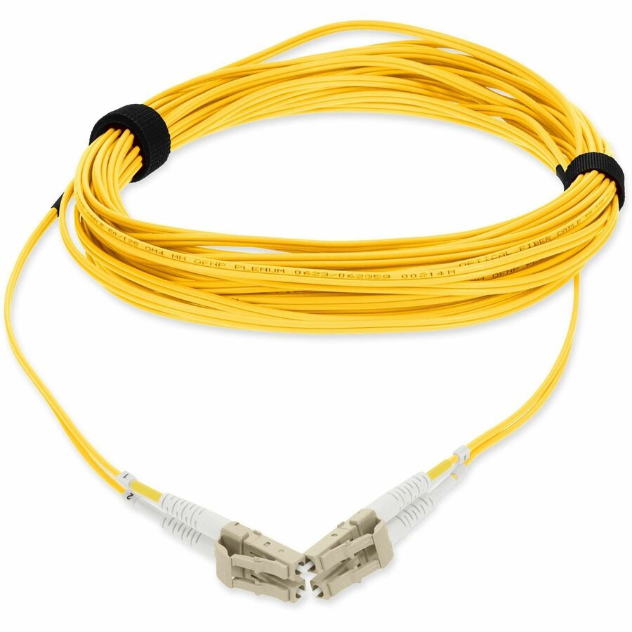 AddOn 5m LC (Male) to LC (Male) Yellow OM4 Duplex Plenum-Rated Fiber Patch Cable