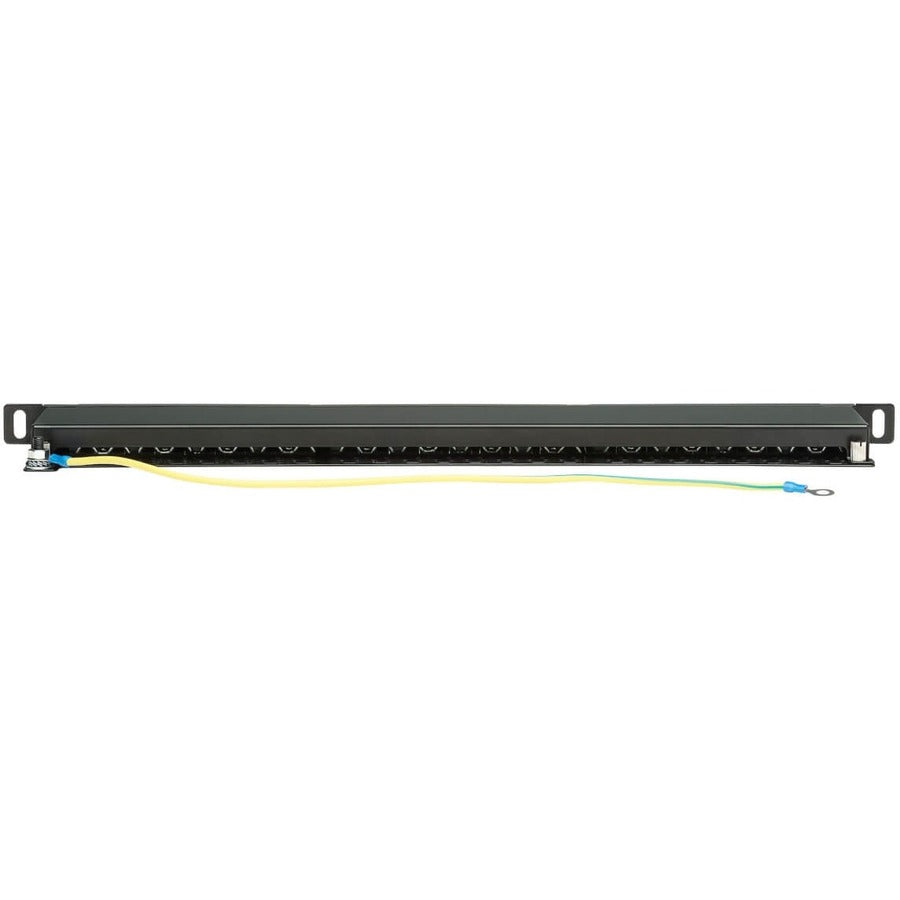 Eaton Tripp Lite Series Cat6a 24-Port High-Density Shielded Patch Panel - Dual IDC, 568A/B, RJ45 Ethernet, 0.5U Rack-Mount