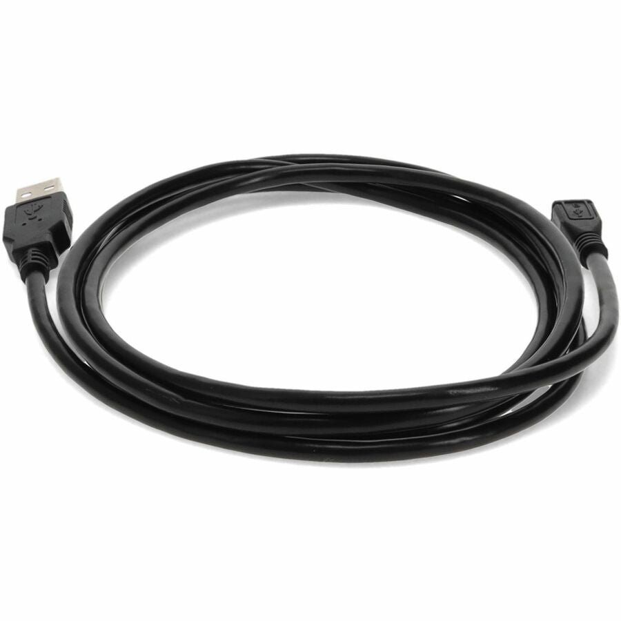 AddOn 10ft USB 2.0 (A) Male To Micro-USB 2.0 (B) Black Cable