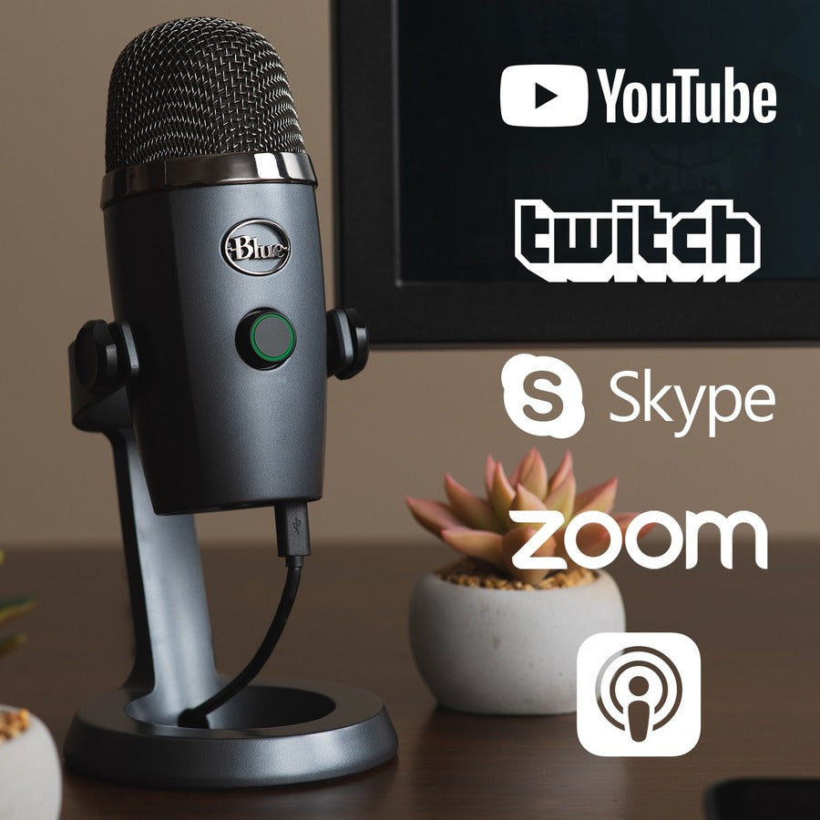 Logitech Blue Yeti Nano Wired Condenser Microphone, 4.3 in, USB