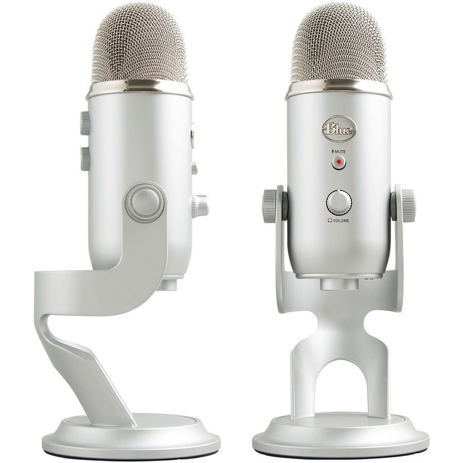 Blue Yeti Wired Condenser Microphone, 1.20 lb, USB, Yeti Professional Multi-Pattern USB Mic for Recording & Streaming
