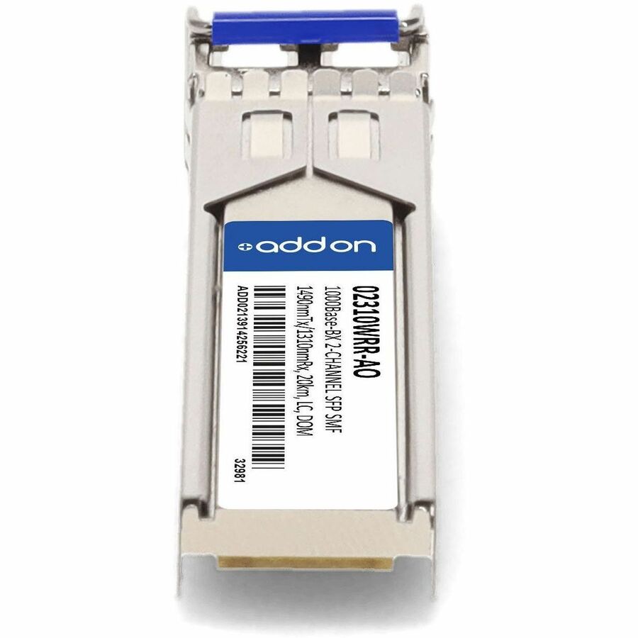 AddOn Huawei 02310WRR (CSFP-GE-FE-BIDI2) Compatible TAA Compliant 1000Base-BX 2-Channel SFP Transceiver (SMF, 1490nmTx/1310nmRx, 20km, LC, DOM)