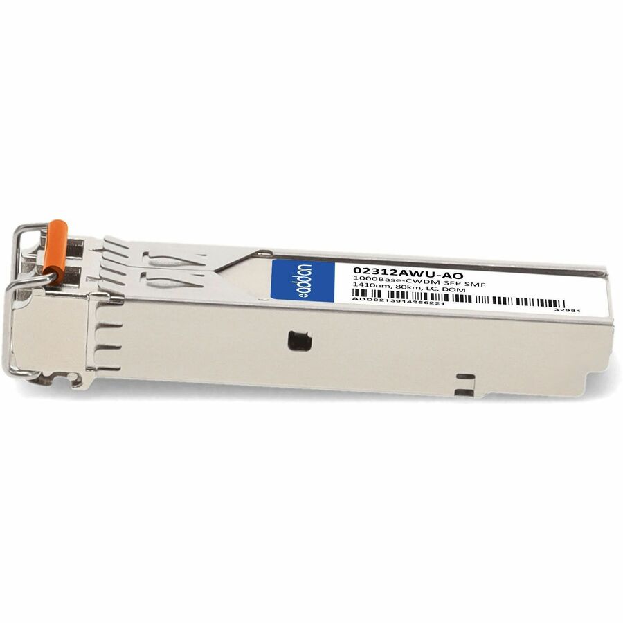 AddOn Huawei 02312AWU (CWDM-SFPGE-1411) Compatible TAA Compliant 1000Base-CWDM SFP Transceiver (SMF, 1410nm, 80km, LC, DOM)