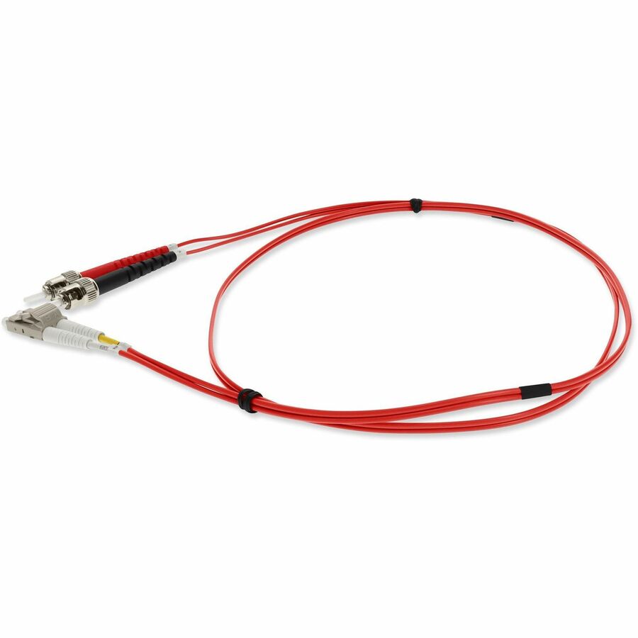 AddOn 6m LC (Male) to ST (Male) Red OM1 Duplex Fiber OFNR (Riser-Rated) Patch Cable