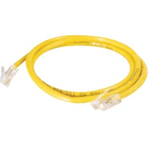 LEGRAND Quiktron Q-Series Patch Cords, CAT6, Non-Booted, Yellow, 5 FT, Male, Gold
