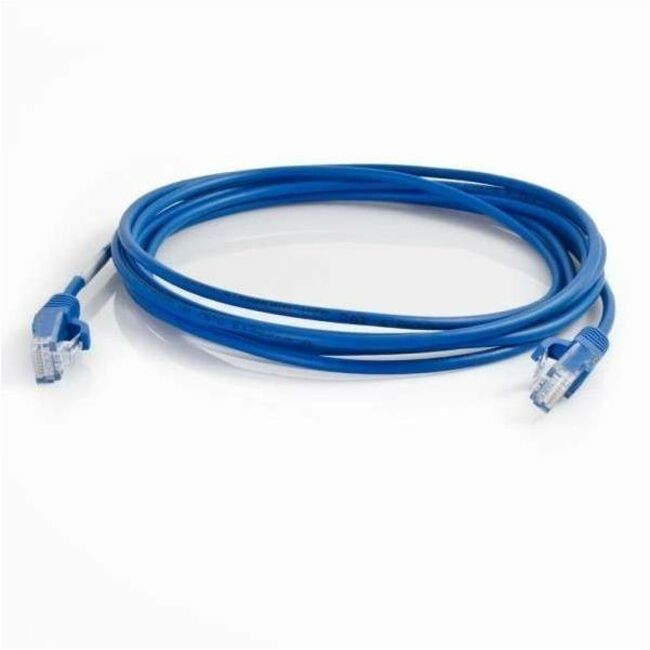 LEGRAND VS 5FT BLU BOOTED C6 28AWG CM, Male, 5 ft, 576-RD10-005, Blue, CAT6