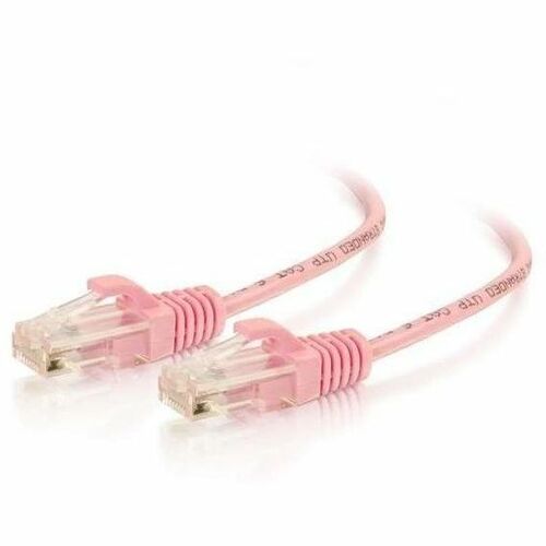 LEGRAND VS 7FT PNK BOOTED C6 28AWG CM, Male, 576-RD50-007, 7 ft, Pink, Cat6