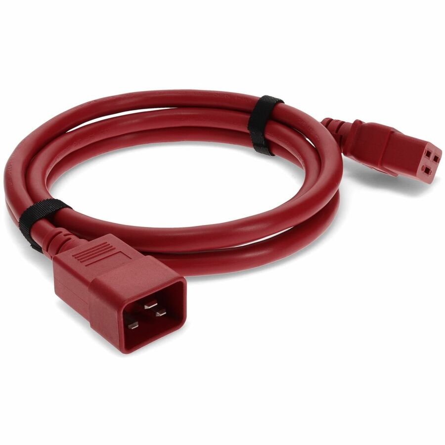 ADDON 7FT C20 C19 12 AWG RED PWR CBL