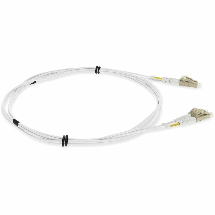 AddOn 5m LC (Male) to LC (Male) White OM4 Duplex Fiber OFNR (Riser-Rated) Patch Cable