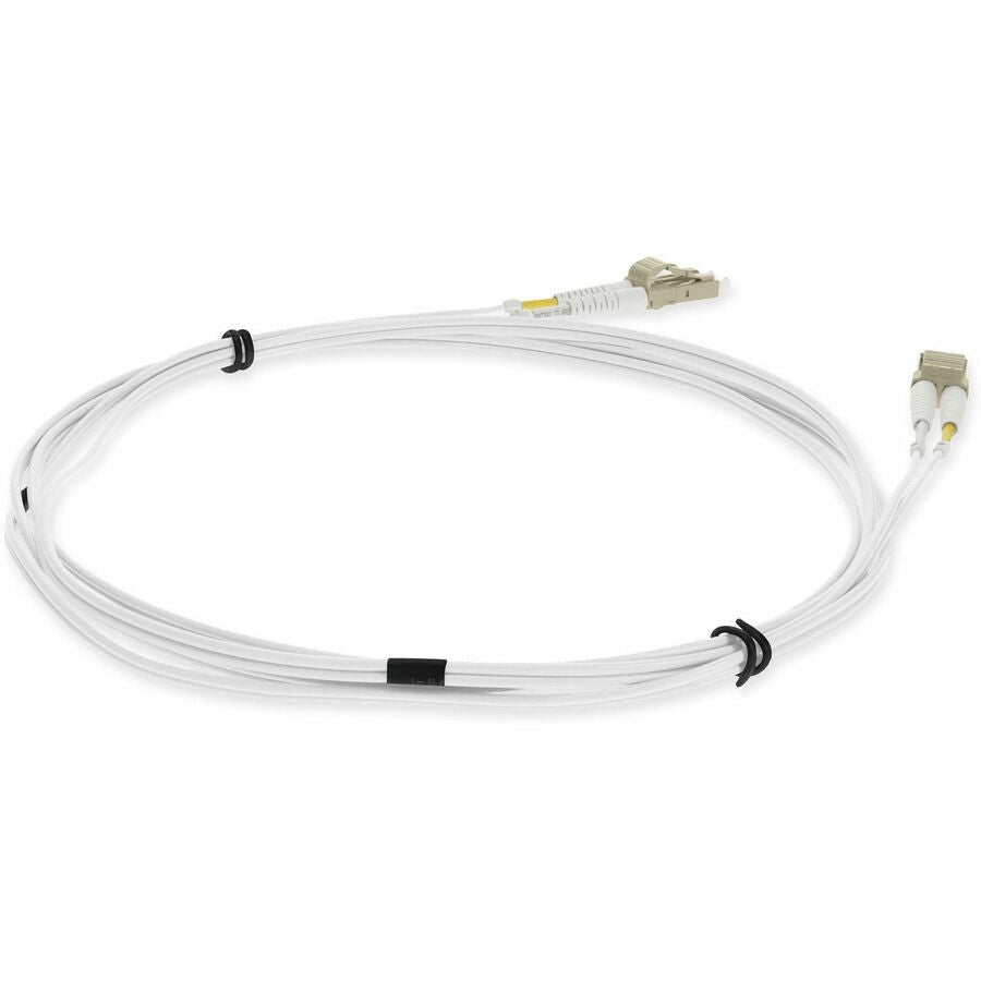 AddOn 5m LC (Male) to LC (Male) White OM4 Duplex Fiber OFNR (Riser-Rated) Patch Cable