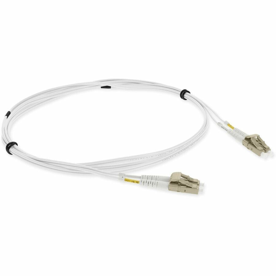 AddOn 5m LC (Male) to LC (Male) White OM4 Duplex Fiber OFNR (Riser-Rated) Patch Cable