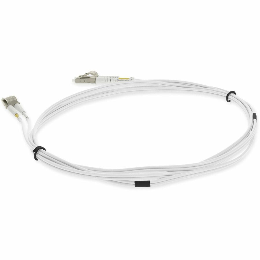 AddOn 5m LC (Male) to LC (Male) White OM4 Duplex Fiber OFNR (Riser-Rated) Patch Cable