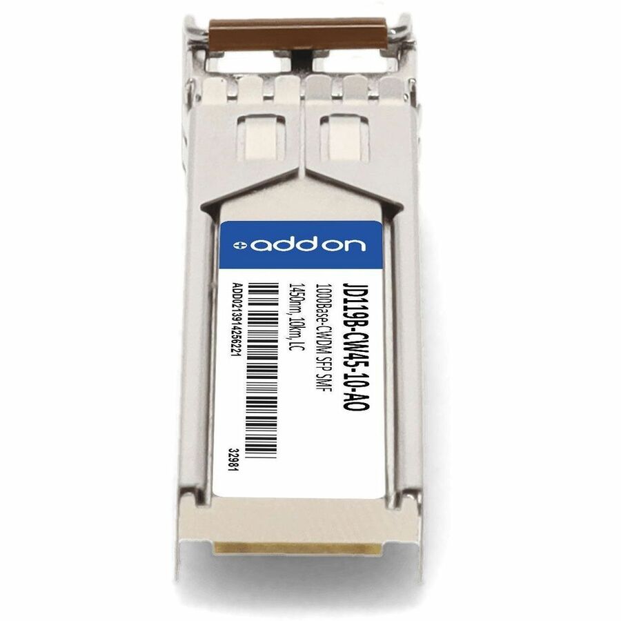 AddOn HP JD119B-CW45-10 Compatible TAA Compliant 1000Base-CWDM SFP Transceiver (SMF, 1450nm, 10km, LC)