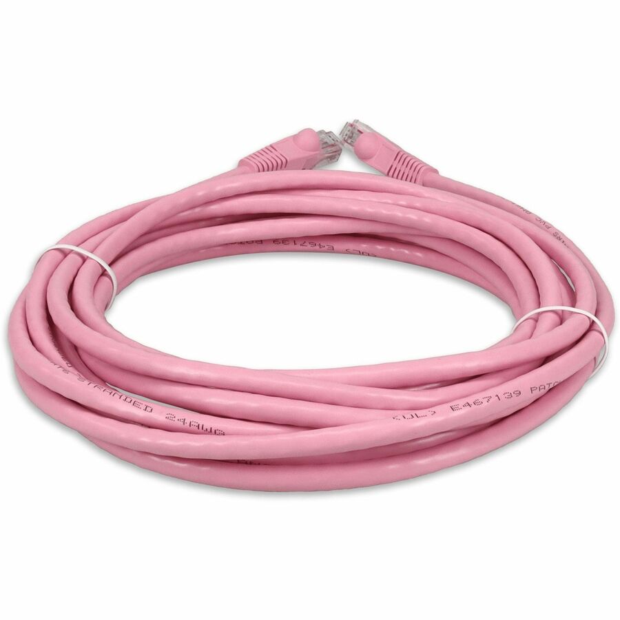 AddOn 30ft RJ-45 (Male) to RJ-45 (Male) Straight Pink Cat6 UTP PVC Copper Patch Cable