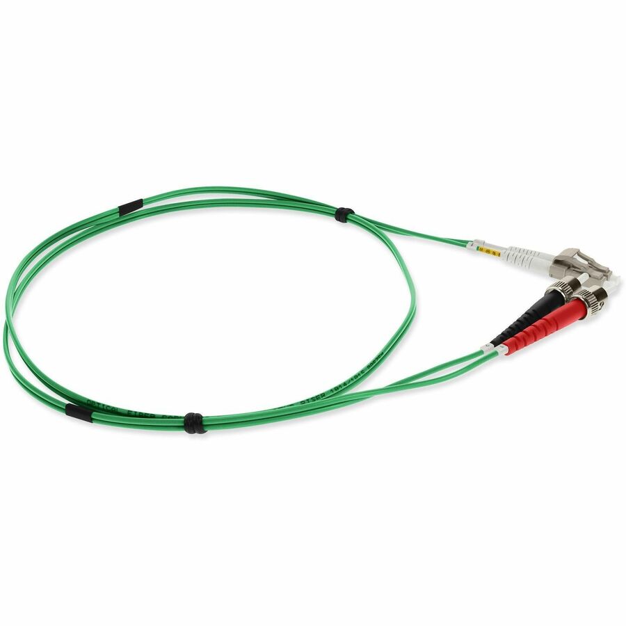 AddOn 5m LC (Male) to ST (Male) Green OM1 Duplex Fiber OFNR (Riser-Rated) Patch Cable