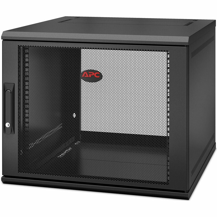 Schneider APC NetShelter 9U Wallmount Rack Enclosure Cabinet Single Hinged Server Depth