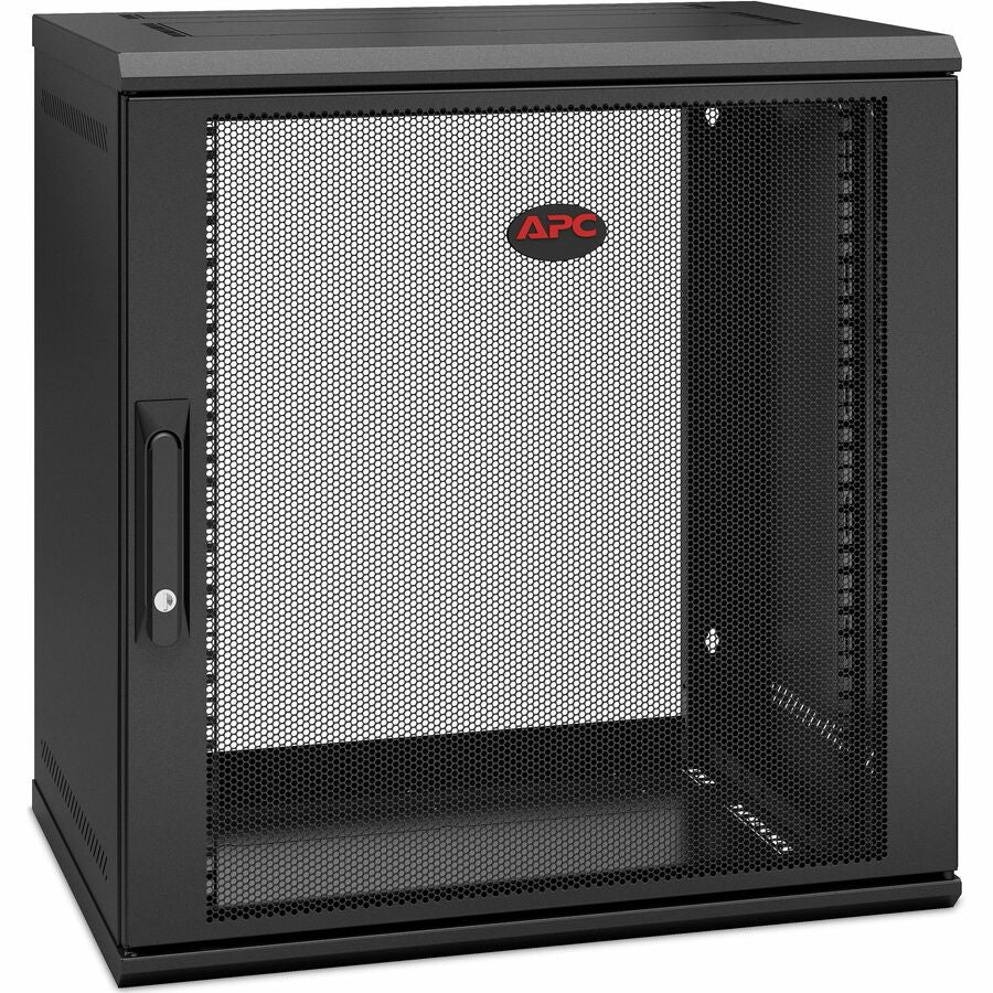 Schneider APC NetShelter 12U Wallmount Rack Enclosure Cabinet Single Hinged Switch Depth