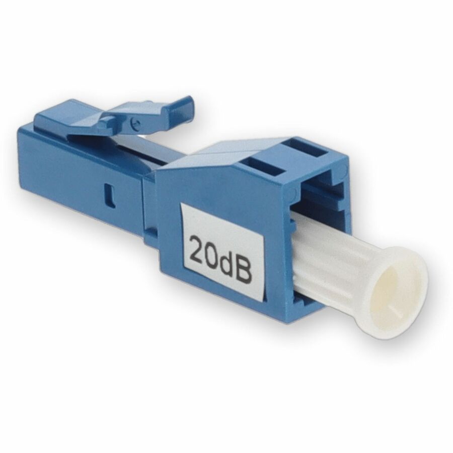 AddOn 20dB Fixed LC Male to LC Female OS1 SMF Simplex Fiber Attenuator