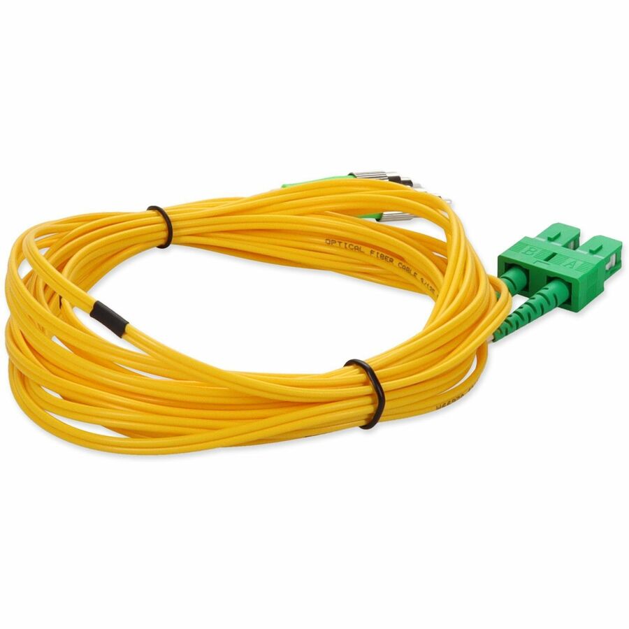 AddOn 5m ASC (Male) to AFC (Male) Yellow OS2 Duplex OFNR (Riser-Rated) Fiber Patch Cable