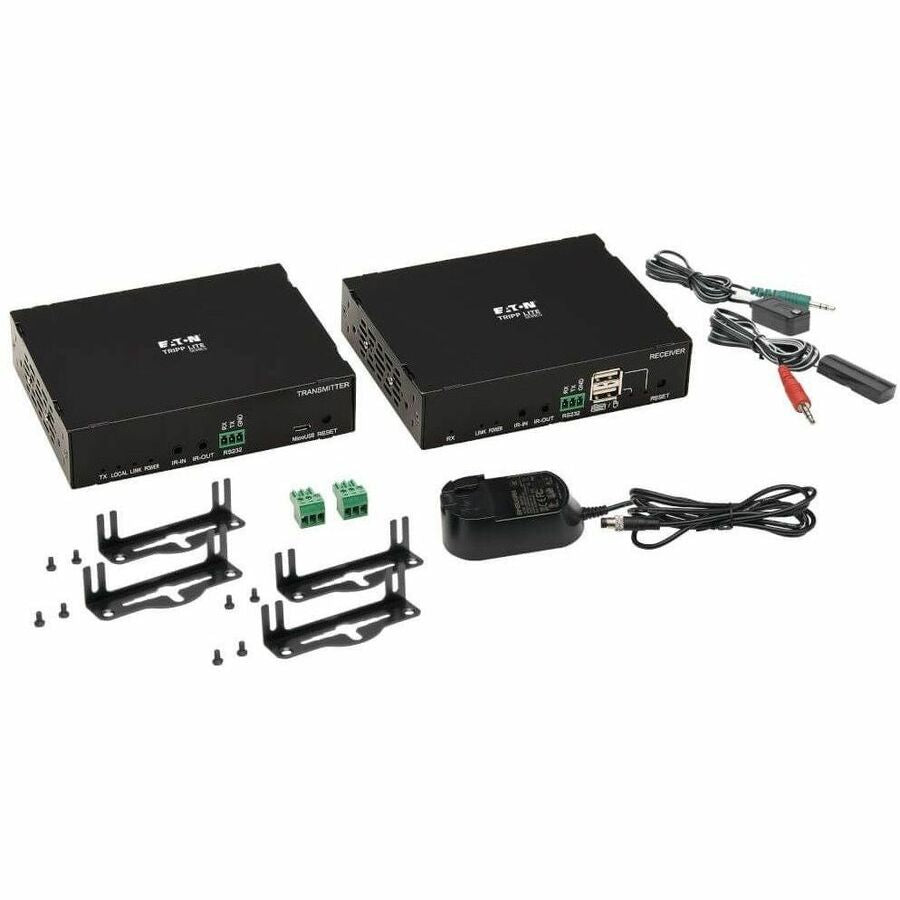 Eaton Tripp Lite Series HDMI over Cat6 Extender Kit with Power over Cable - 4K 60 Hz, 4:4:4, 328 ft. (100 m), TAA