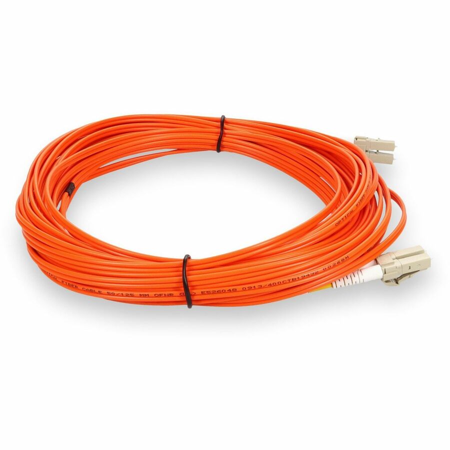 AddOn 3m LC (Male) to LC (Male) Straight Orange OM2 Duplex Fiber OFNR (Riser-Rated) TAA Compliant Patch Cable