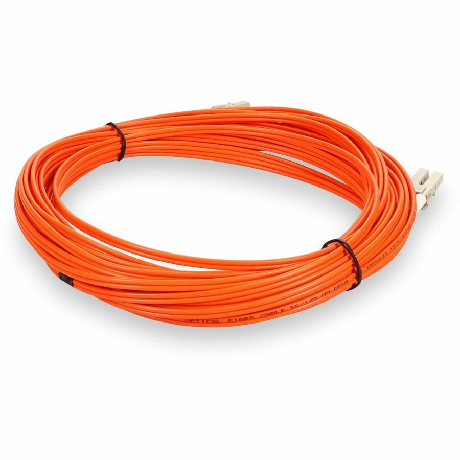 AddOn 3m LC (Male) to LC (Male) Straight Orange OM2 Duplex Fiber OFNR (Riser-Rated) TAA Compliant Patch Cable