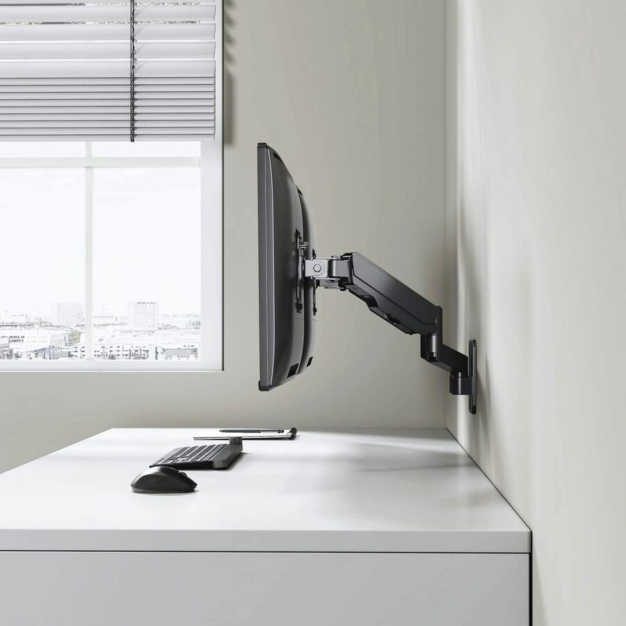 IC Manhattan 461627 Wall Mount for Monitor, Display, TV, Flat Panel Display, Curved Screen Display - Black