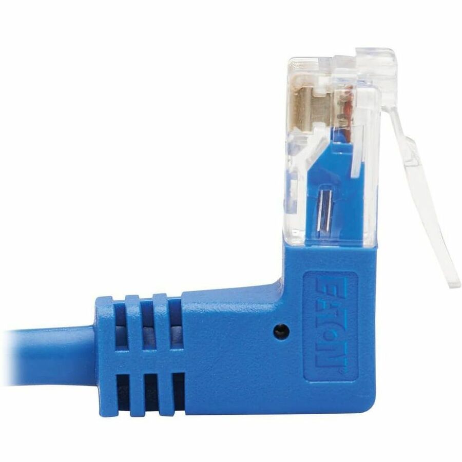 Eaton Tripp Lite Series Up/Down-Angle Cat6 Gigabit Molded Slim UTP Ethernet Cable (RJ45 Up-Angle M to RJ45 Down-Angle M), Blue, 2 ft. (0.61 m)
