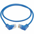Eaton Tripp Lite Series Up/Down-Angle Cat6 Gigabit Molded Slim UTP Ethernet Cable (RJ45 Up-Angle M to RJ45 Down-Angle M), Blue, 2 ft. (0.61 m)
