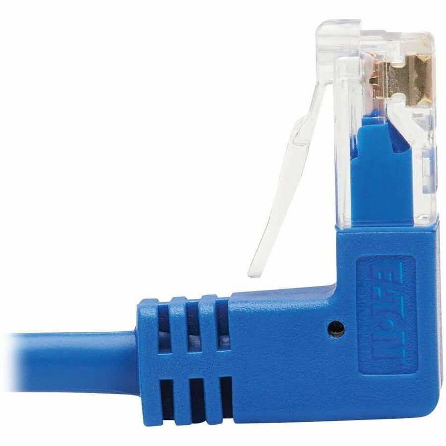Eaton Tripp Lite Series Up/Down-Angle Cat6 Gigabit Molded Slim UTP Ethernet Cable (RJ45 Up-Angle M to RJ45 Down-Angle M), Blue, 2 ft. (0.61 m)