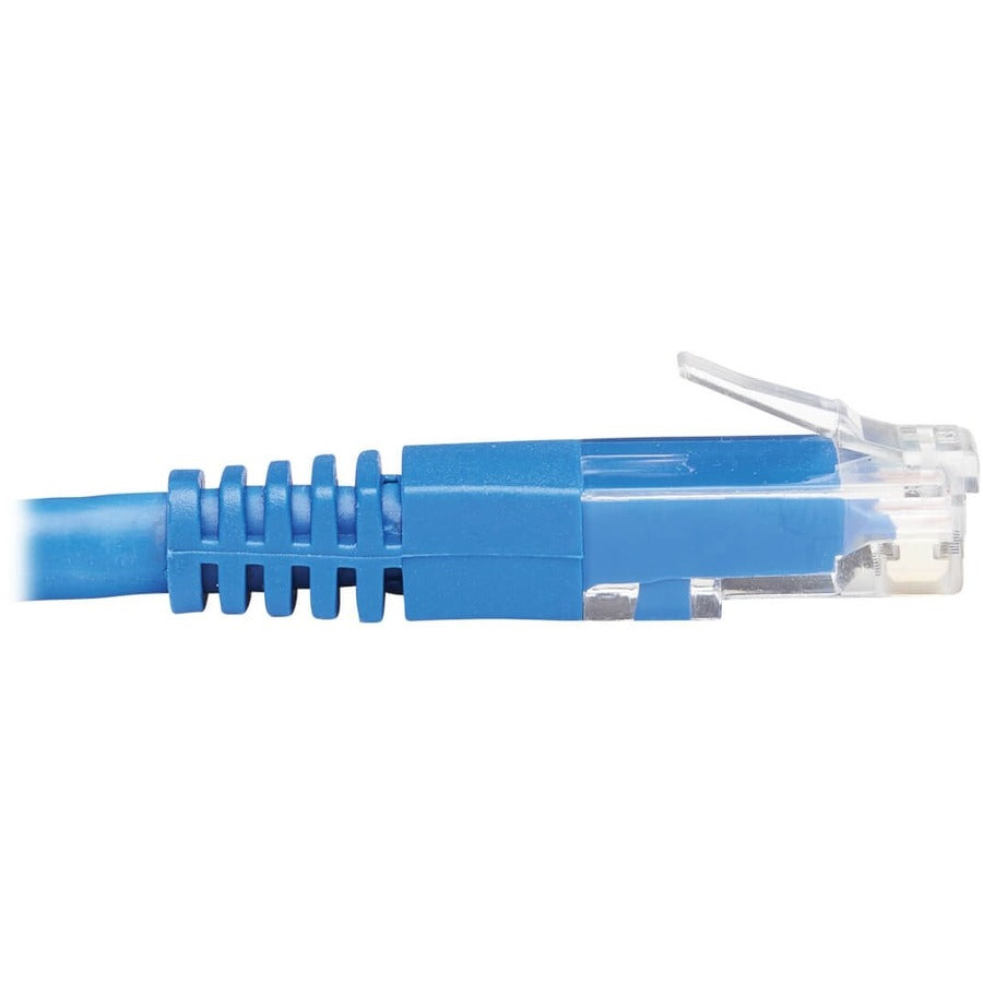 Eaton Tripp Lite Series Left-Angle Cat6 Gigabit Molded UTP Ethernet Cable (RJ45 Left-Angle M to RJ45 M), Blue, 15 ft. (4.57 m)