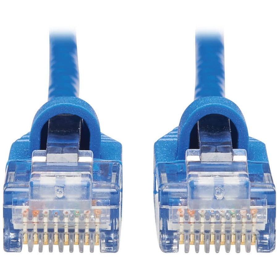 Eaton Tripp Lite Series Cat6a 10G Snagless Molded Slim UTP Ethernet Cable (RJ45 M/M), Blue, 10 ft. (3.05 m)