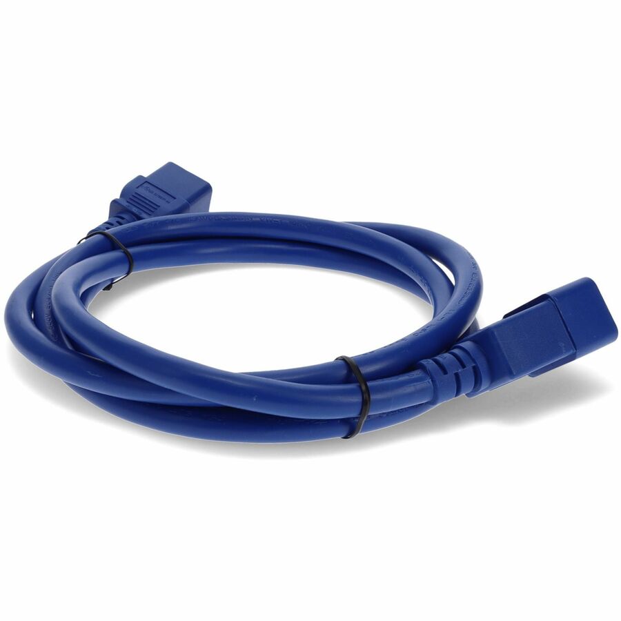 AddOn 10ft C19 Female to C20 Male 12AWG 100-250V at 10A Blue Power Cable