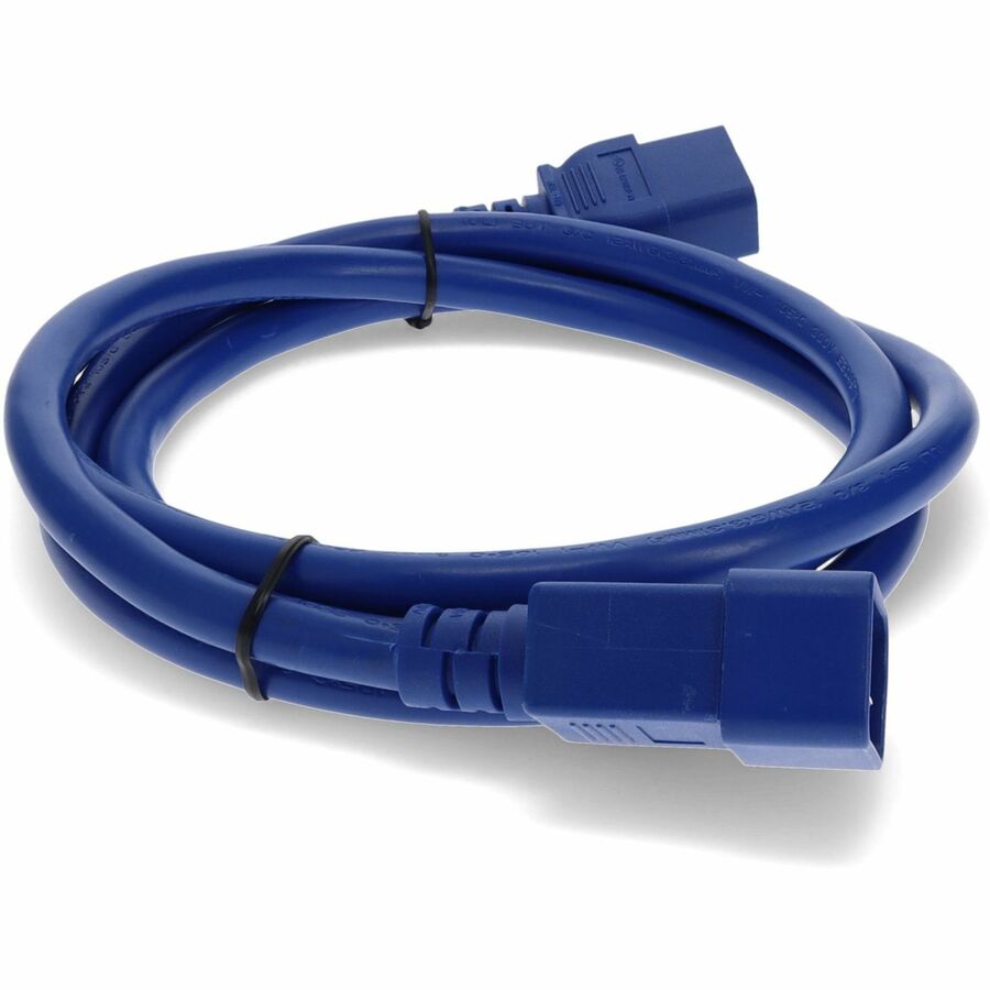 AddOn 10ft C19 Female to C20 Male 12AWG 100-250V at 10A Blue Power Cable