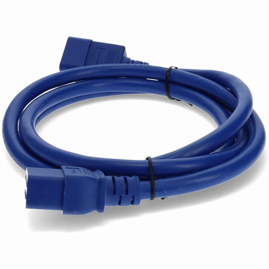 AddOn 10ft C19 Female to C20 Male 12AWG 100-250V at 10A Blue Power Cable