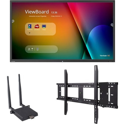 ViewSonic ViewBoard IFP9850-E4 - 4K Interactive Display with WiFi Adapter and Slim Trolley Cart - 350 cd/m2 - 98"