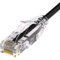 Unirise Clearfit Slim&trade; Cat6A 28AWG Patch Cable, Snagless, Black, 6ft