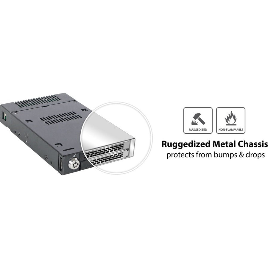 Icy Dock MB833M2K-B Drive Enclosure for 3.5" M.2, PCI Express NVMe - Mini-SAS HD Host Interface Internal - Black