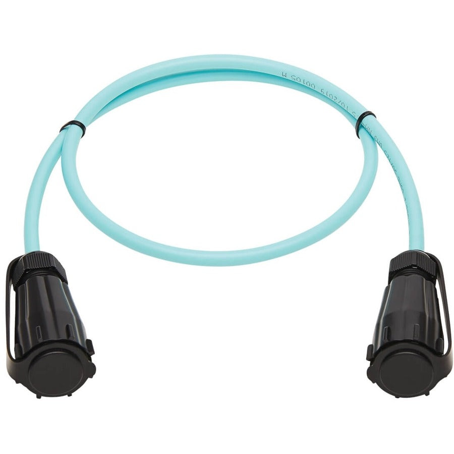 Eaton Tripp Lite Series 10Gb Rigid Industrial Duplex Multimode 50/125 OM3 Fiber Patch Cable (LC/LC) - IP68, Aqua, 10 m (32.8 ft.)