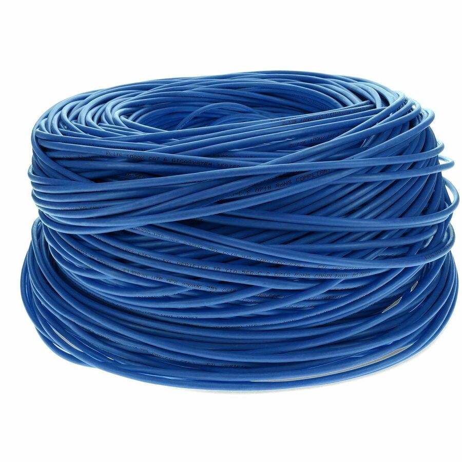 AddOn 1000ft Non-Terminated Blue Cat6 UTP Stranded Copper PVC Patch Cable