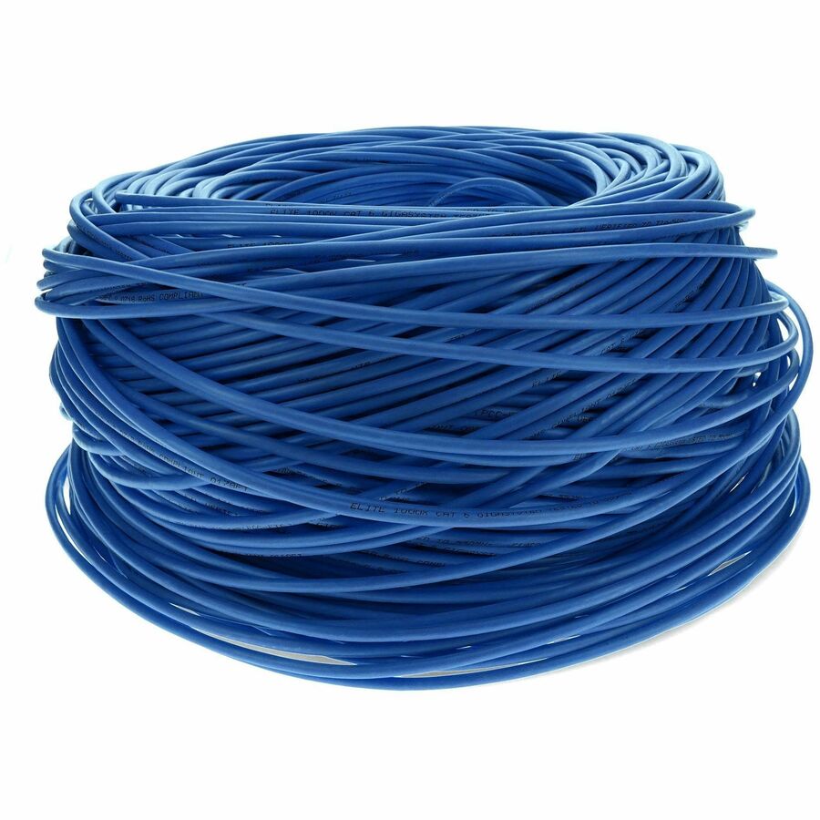 AddOn 1000ft Non-Terminated Blue Cat6 UTP Stranded Copper PVC Patch Cable