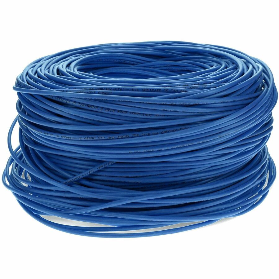 AddOn 1000ft Non-Terminated Blue Cat6 UTP Stranded Copper PVC Patch Cable
