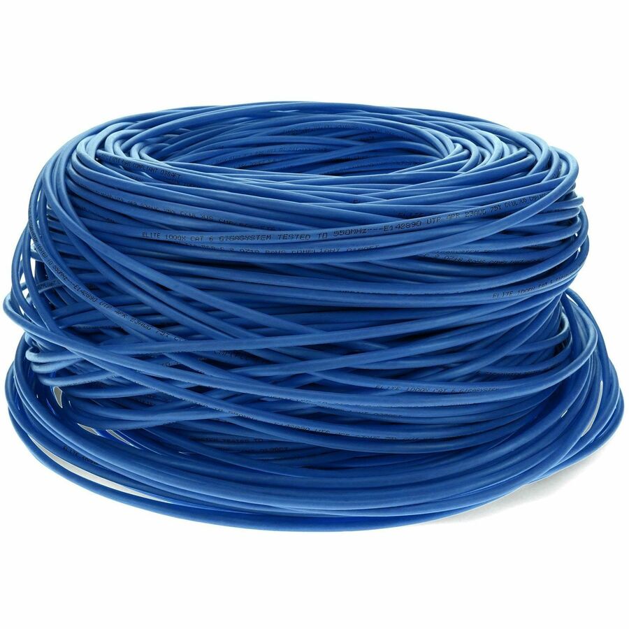 AddOn 1000ft Non-Terminated Blue Cat6 UTP Stranded Copper PVC Patch Cable