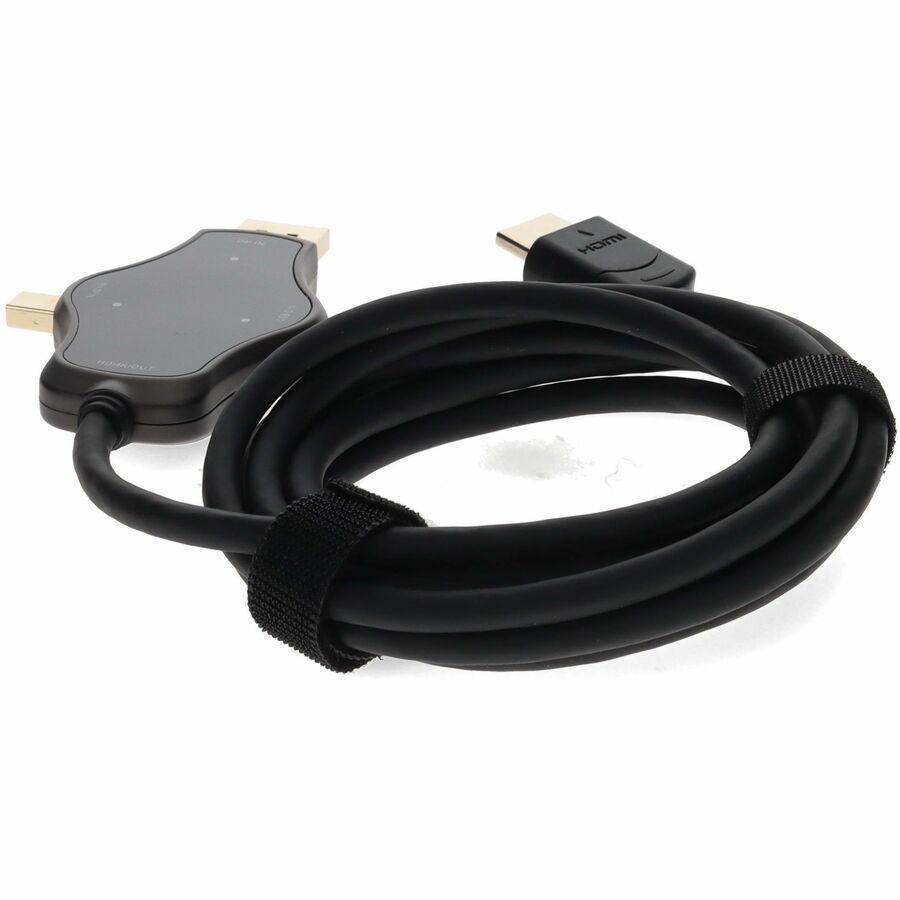 6ft (2m) Adapter Cable HDMI (4K) Male to 1X DisplayPort 1X MiniDisplayPort 1X USB-C 3.1 Male Black